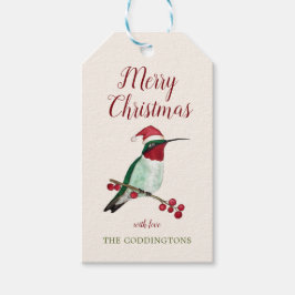 Etiqueta Para Presente Hummingbird com garganta de rubi personalizada