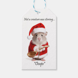 Etiqueta Para Presente Humor de Natal Não era uma criatura que mexia com