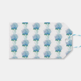 Etiqueta Para Presente Hydrangea azul e roxa