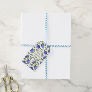 Etiqueta Para Presente Hydrangeas azuis