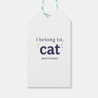 Etiqueta Para Presente I Belong to Cat