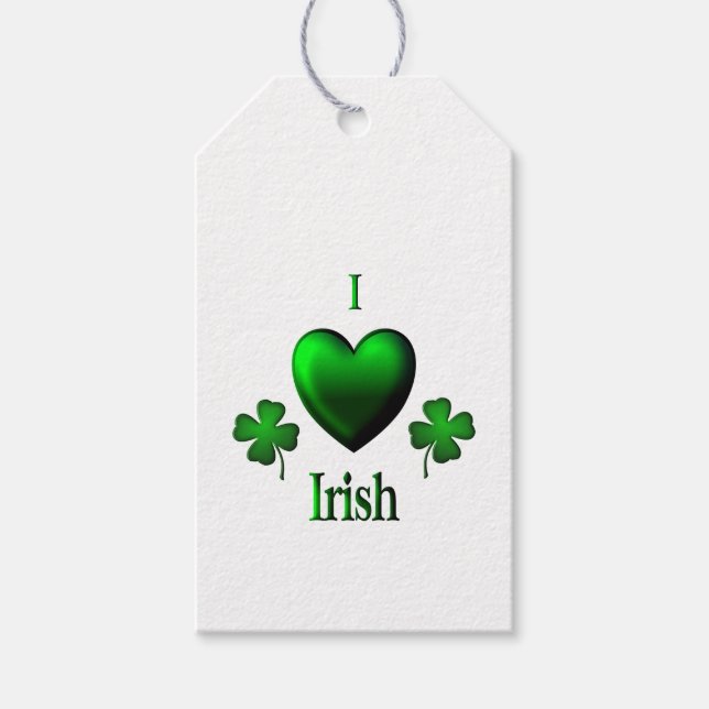 Etiqueta Para Presente I Heart Irish (Frente)