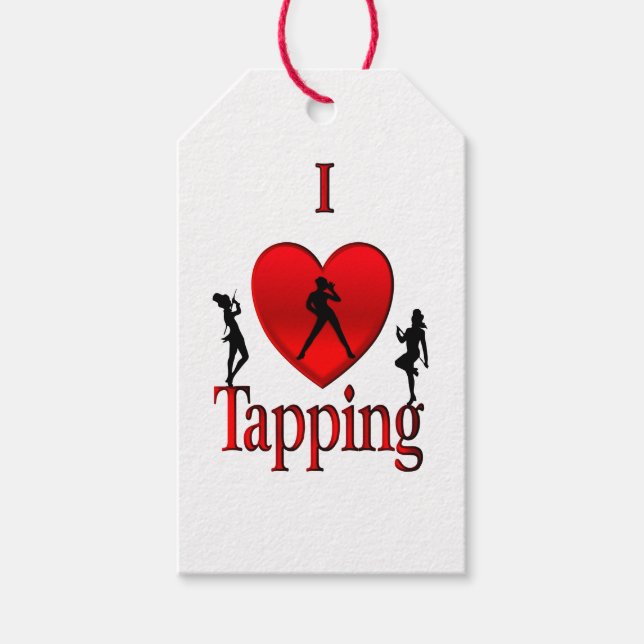 Etiqueta Para Presente I Heart Tap Dance (Frente)