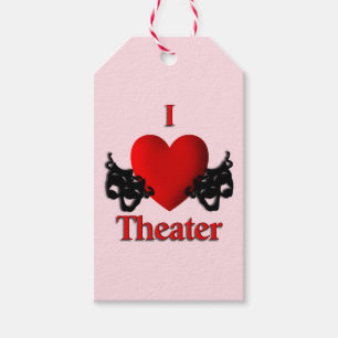 Etiqueta Para Presente I Heart Theater Pink