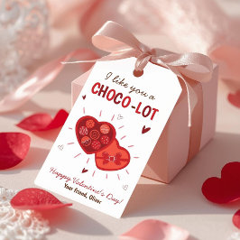 Etiqueta Para Presente I Like You a Choco-lot Valentine Gift Tag