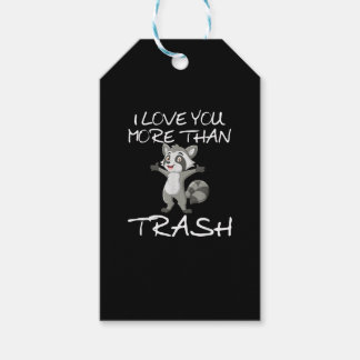 Etiqueta Para Presente I Love You More Than Trash Funny Raccoon Humor 