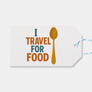 Etiqueta Para Presente I Viagem Para Comida - Vintage Spoon Adventure