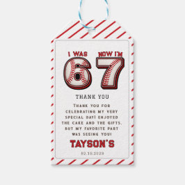 Etiqueta Para Presente I Was 6, Now I’m 7 – Baseball 7th Birthday