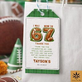 Etiqueta Para Presente I Was 6, Now I’m 7 – Football America 7th Birthday