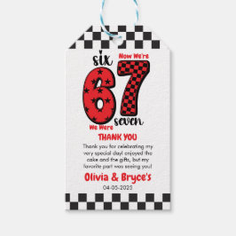 Etiqueta Para Presente I Was 6, Now I’m 7 – Twin 7th Birthday for Kids