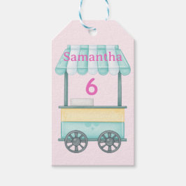 Etiqueta Para Presente Ice Cream Gift Tags, Samantha Birthday Favor Tags