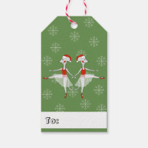 illusima Bailarina Ratos Natal Flocos de Neve