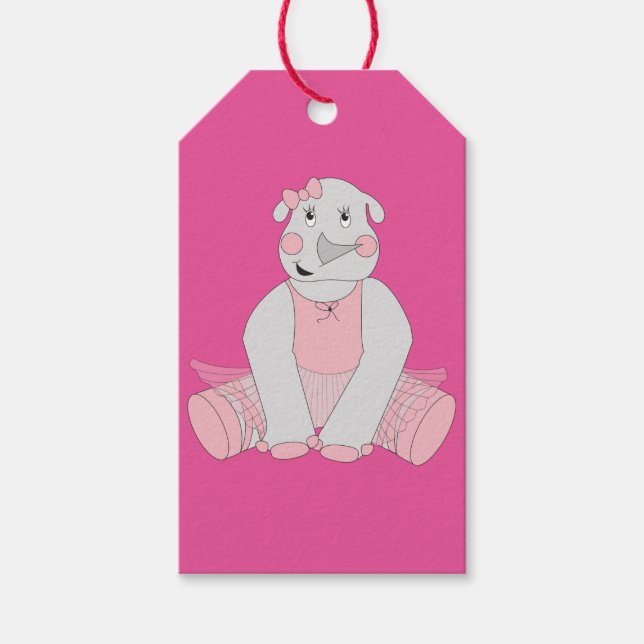 Etiqueta Para Presente ilusima Ballerina Rhino (Frente)