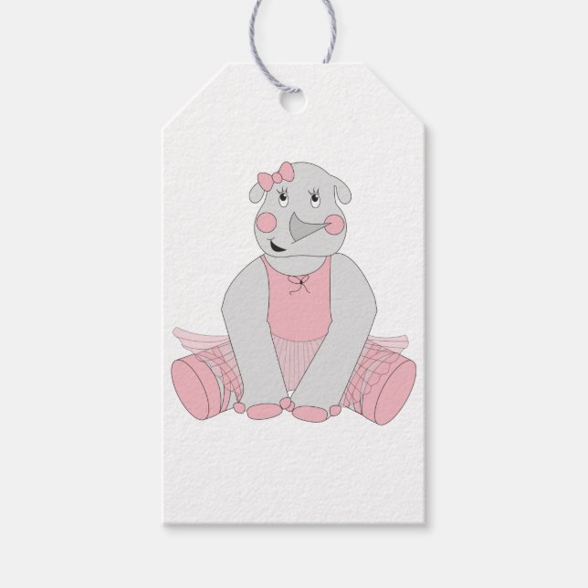Etiqueta Para Presente ilusima Ballerina Rhino (Frente)