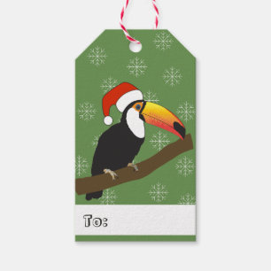 Etiqueta Para Presente ilusima Toucan Flocos de Natal