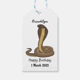 Etiqueta Para Presente Ilustração de cobra da cobra castanha