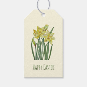 Etiqueta Para Presente Ilustração de Daffodils de Aquarela de Felz pasc