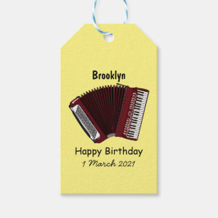 Etiqueta Para Presente Ilustração de desenho animado de Accordion