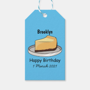 Etiqueta Para Presente Ilustração de desenho animado de Cheesecake