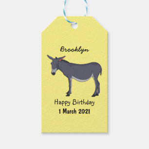 Etiqueta Para Presente Ilustração de desenho animado de Donkey