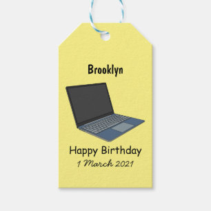 Etiqueta Para Presente ilustração de desenho animado de laptop