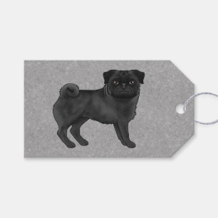Etiqueta Para Presente Ilustração de desenho animado fofo da raça Pug pre