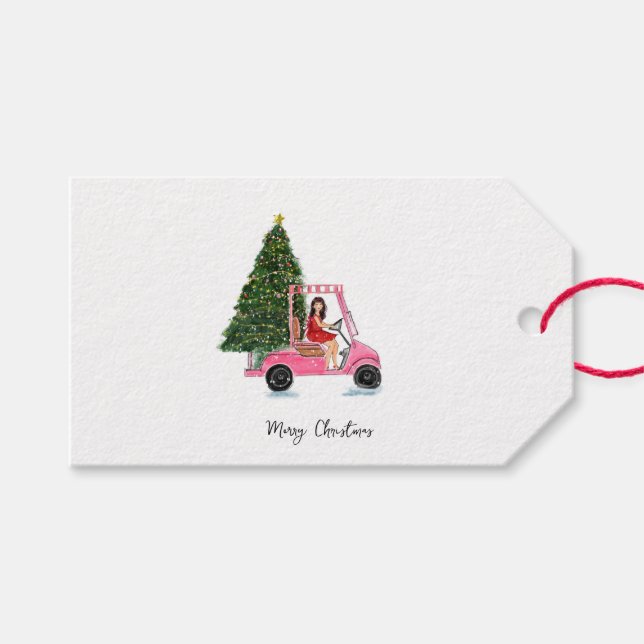 Etiqueta Para Presente Ilustração de Natal (Frente (horizontal))