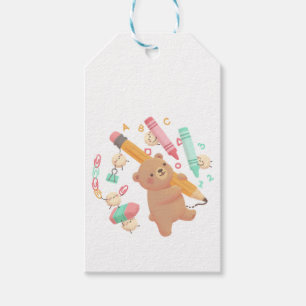 Etiqueta Para Presente Ilustração de volta às aulas do Teddy