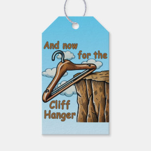Etiqueta Para Presente Imagem divertida de Cliff Hanger com Reprodução de