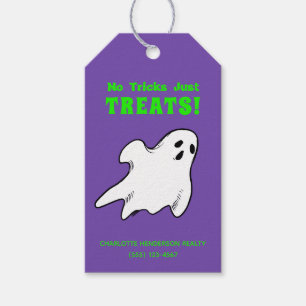 Etiqueta Para Presente Imobiliário Funny Ghost Halloween Dags