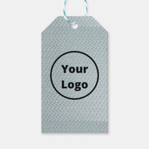 Etiqueta Para Presente Impressão de cinza de logotipo personalizado