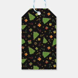 Etiqueta Para Presente Impressão de Férias de Natal Festivas