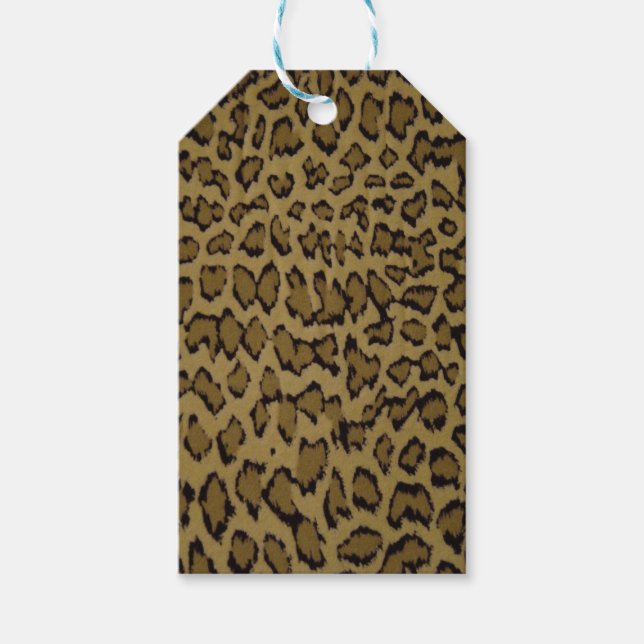 ETIQUETA PARA PRESENTE IMPRESSÃO DE LEOPARDO ANIMAL (Frente)