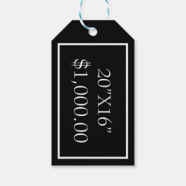 Etiqueta Para Presente Impressão de tamanho e preço da fotografia em pret