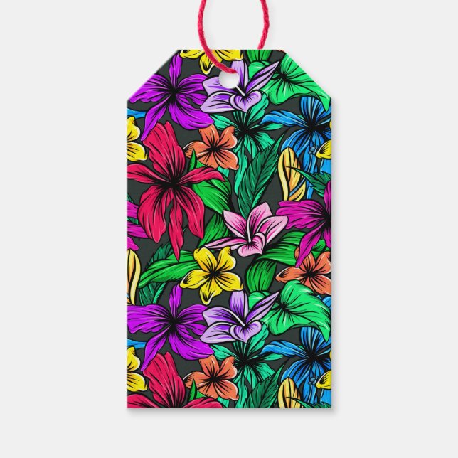 Etiqueta Para Presente Impressão havaiano (Frente)