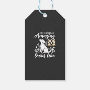 Etiqueta Para Presente Incrível Mãe de Cachorro Floral Amante de Cachorro
