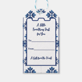 Etiqueta Para Presente Indigo Azulejo Blue Portuguese Lisbon Decorative