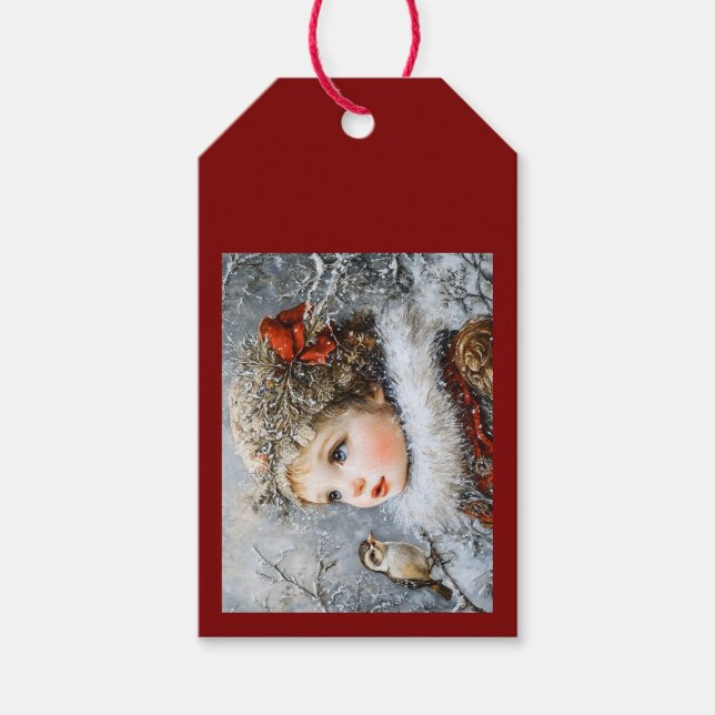 Etiqueta Para Presente Infância de inverno (Frente)