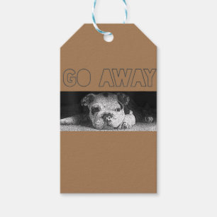 Etiqueta Para Presente Inglês Buldogue Puppy Social Distanciação Vai Embo