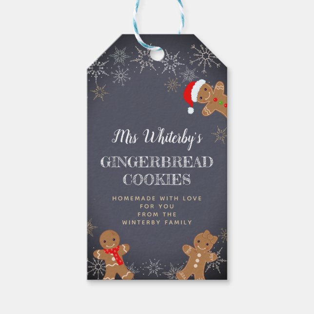 Etiqueta Para Presente Ingredientes de pão de gengibre caseiro (Frente)