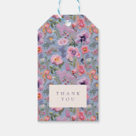 Etiqueta Para Presente Iniciais De Casamento Floral Bordados Obrigado