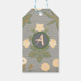 ETIQUETA PARA PRESENTE INICIAL PERSONALIZADA WILLIAM MORRIS TAG GIFT