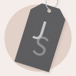 Etiqueta Para Presente Iniciales Sobrepostas Modernas Monogramadas | Cinz