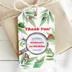 Etiqueta Para Presente Insetos e Insetos Festa de aniversário de Vintage