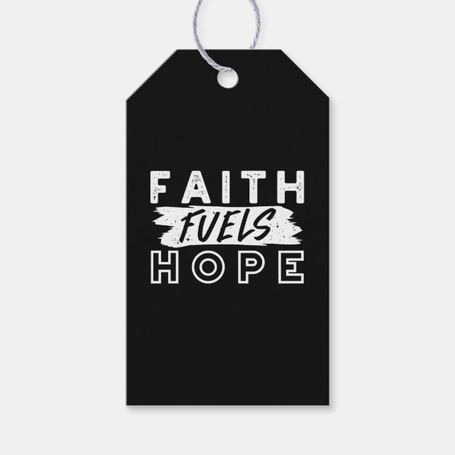 Etiqueta Para Presente Inspirational Faith Quote – Faith Fuels Hope (Frente)