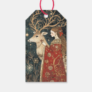 Etiqueta Para Presente Inverno Encantado: A Maiden e o Stag