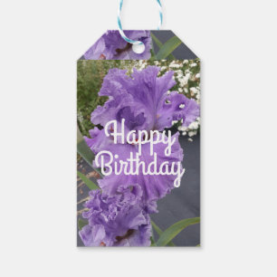 Etiqueta Para Presente Iris Irrissa Lavanda Floral Flor Roxo