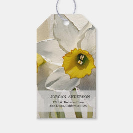 Etiqueta Para Presente Íris Moderna Flores Aquarela
