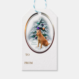 Etiqueta Para Presente Irish Terrier Christmas