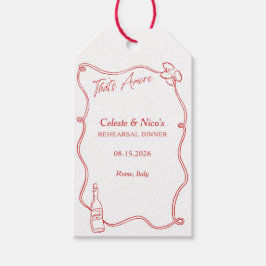 Etiqueta Para Presente Isso é um Jantar de Rehearsal Italiano Caprichoso